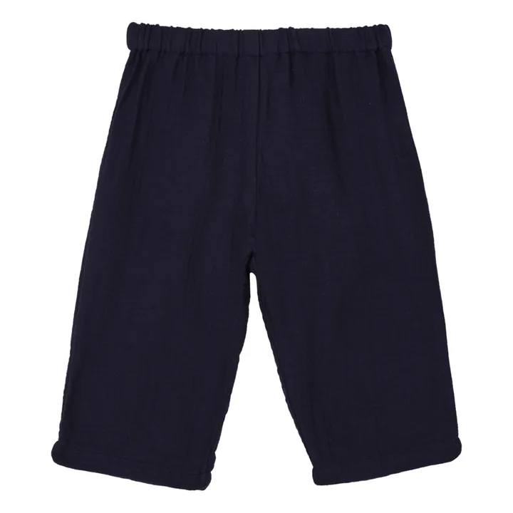 Bonton Pantalon Gaze de Coton Futur | Bleu marine