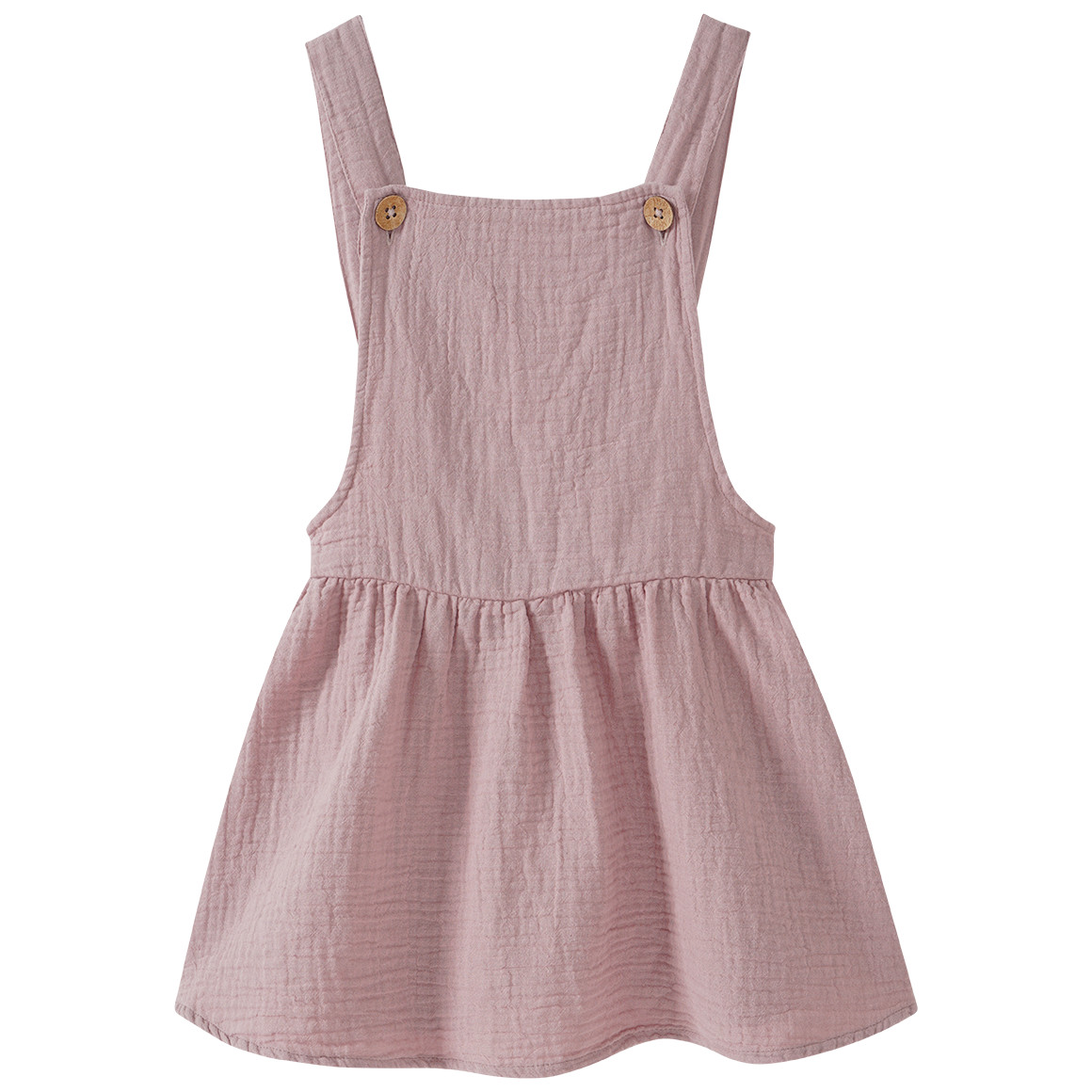 Topolino Pure Collection Mädchen Musselin-Latzkleid mit Elastikbund puderrosa