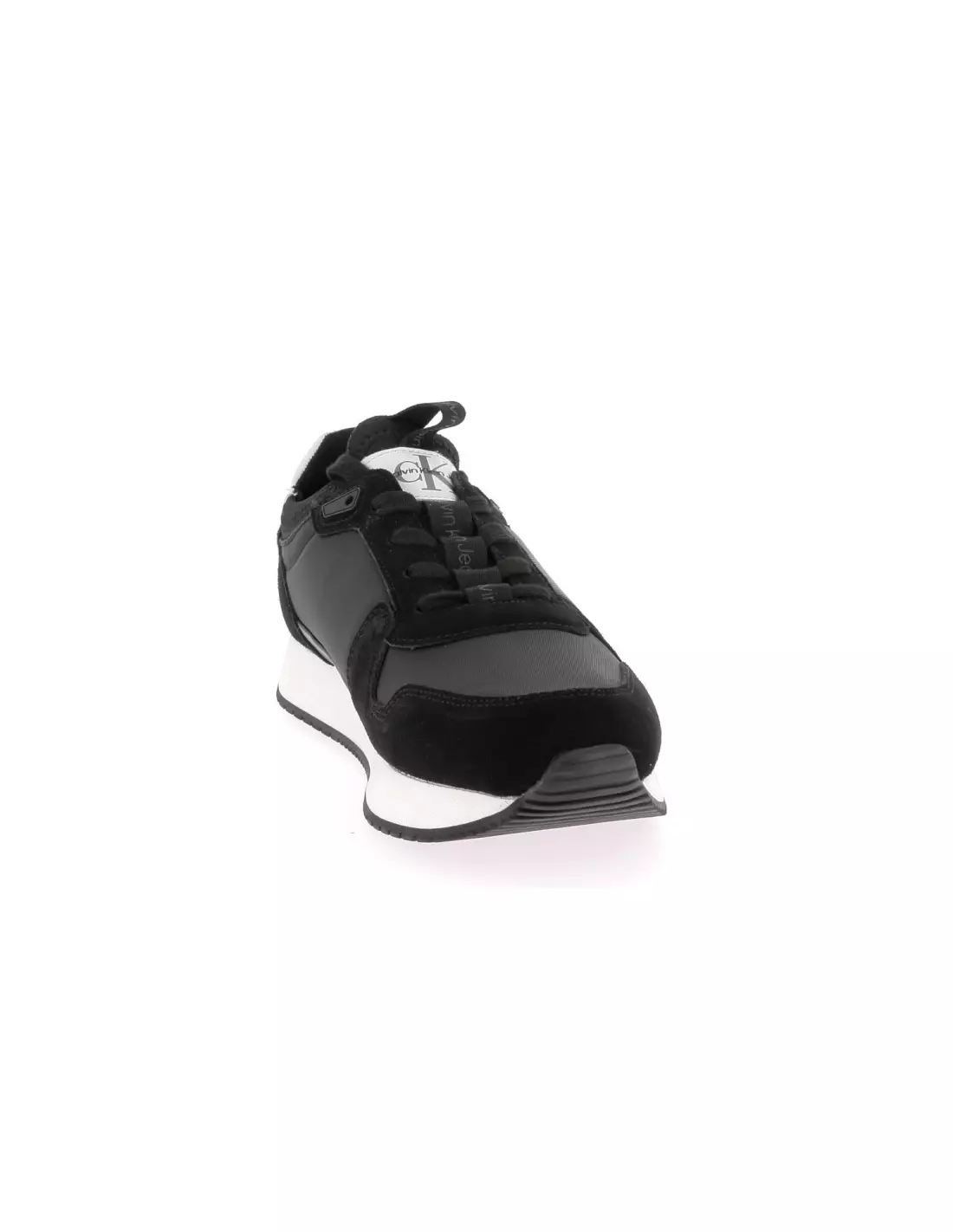 CALVIN KLEIN JEANS RUNNER SOCK LACEUP - Baskets 0GQBLACKBRIGHTWHITE