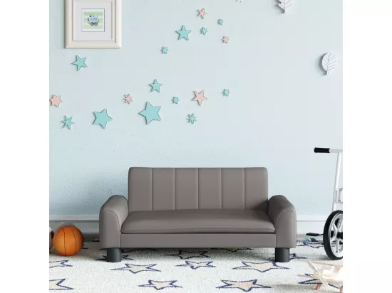 Canapé pour enfants gris 70x45x30 cm similicuir