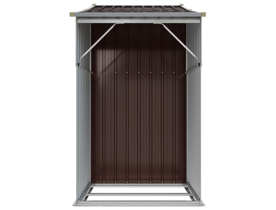 VIDAXL - Abri de jardin marron 277x93x179 cm acier galvanisé