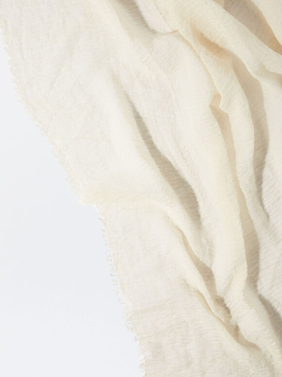 Pashmina enrugada - Crua