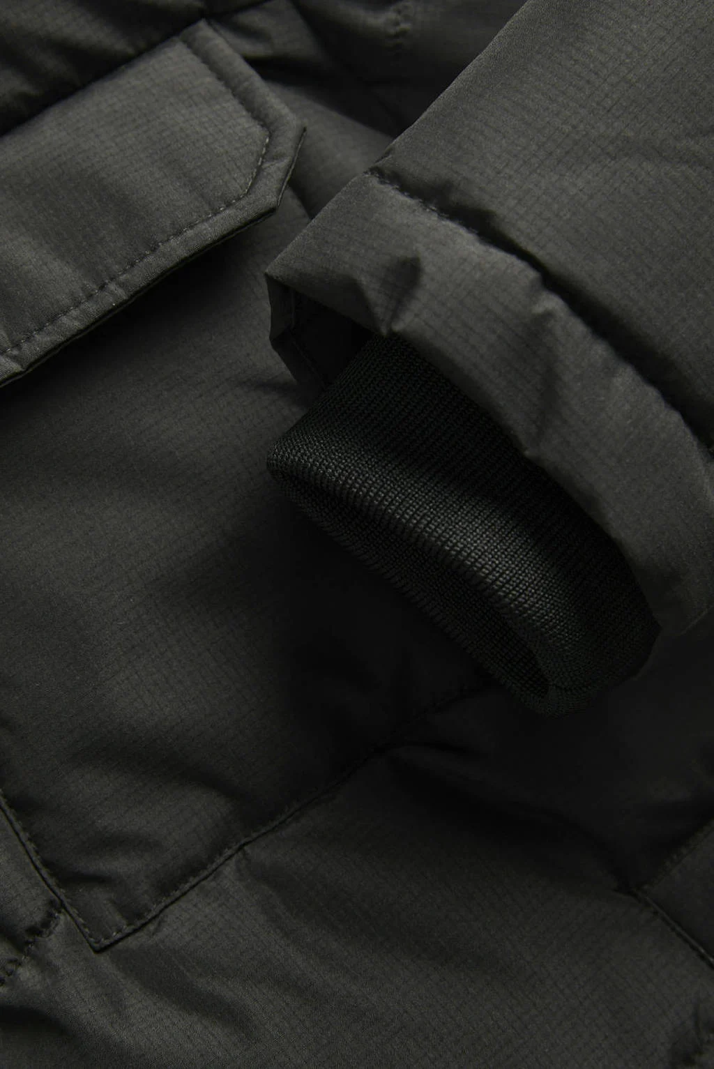 JACK & JONES gewatteerde winterjas JJBUILD zwart