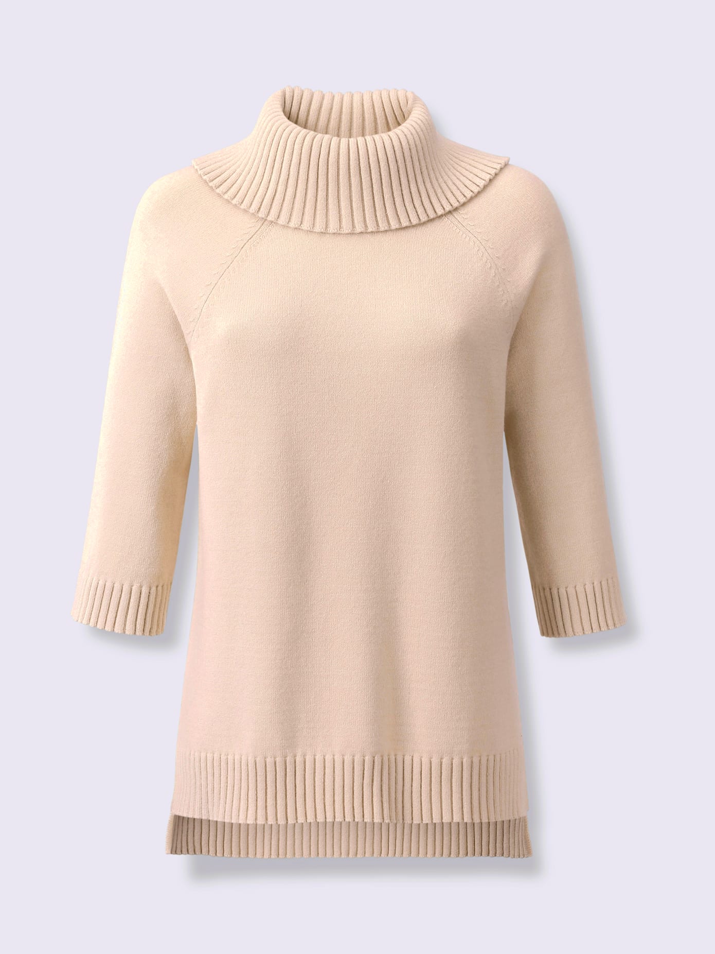 Pull à col roulé plus long au dos