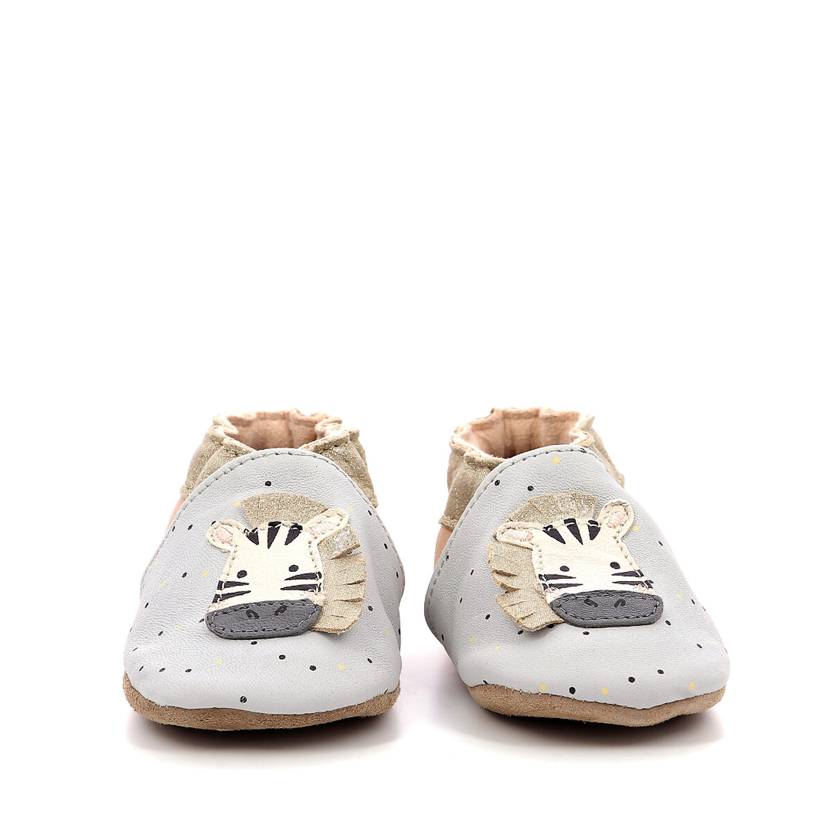 ROBEEZ<br>Pantufas de couro Zebra fofa