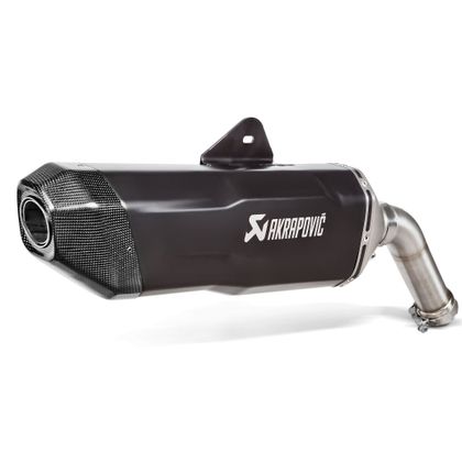 Silencieux Akrapovic Titane noir embout carbone - Gris / Noir