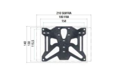 Support de plaque LighTech Kit réglable France/Suisse
