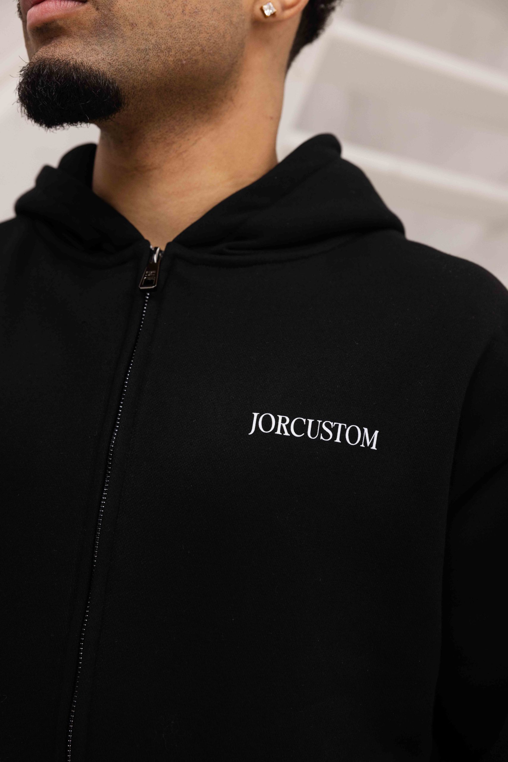 Jorcustom Fleece Angel 2.0 Zipped Hoodie Heren Zwart