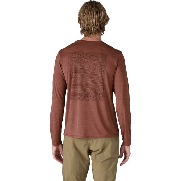 T-shirt randonnée PATAGONIA M'S L/S CAP COOL DAILY GRAPHIC SHIRT STRATASPIRE: DULSE MAUVE X-DYE