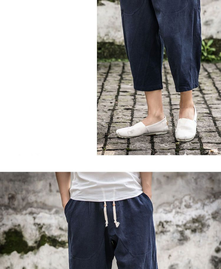 Aozora - Cropped broek met trekkoordtaille