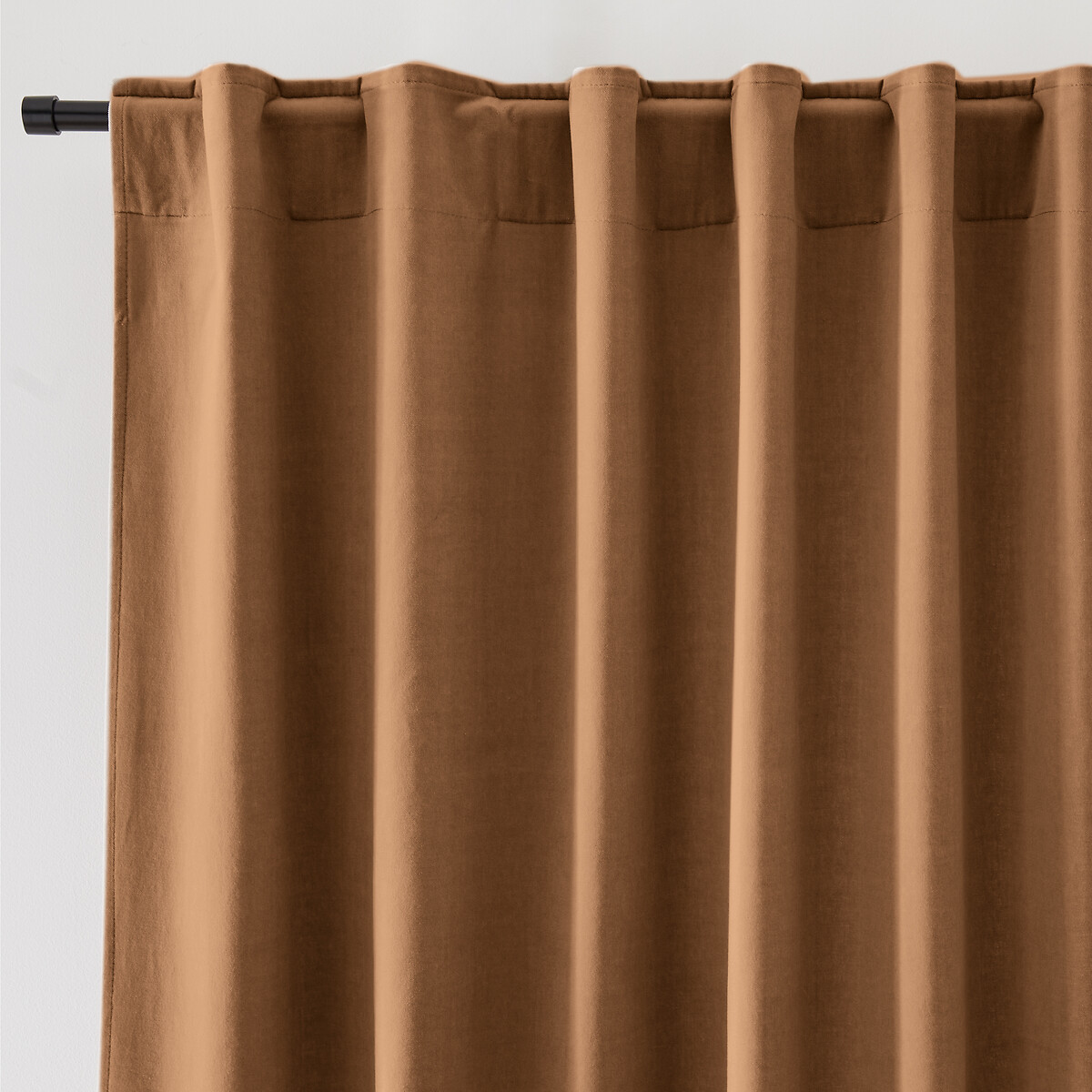 LA REDOUTE INTERIEURS<br>Cortina de veludo com acabamento em laços ocultos, Veludo