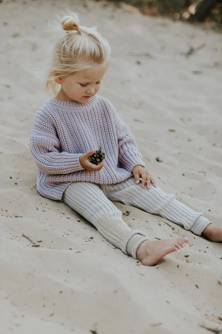 YUKI KIDSWEAR lila yuki kidswear trui chunky knitted sweater