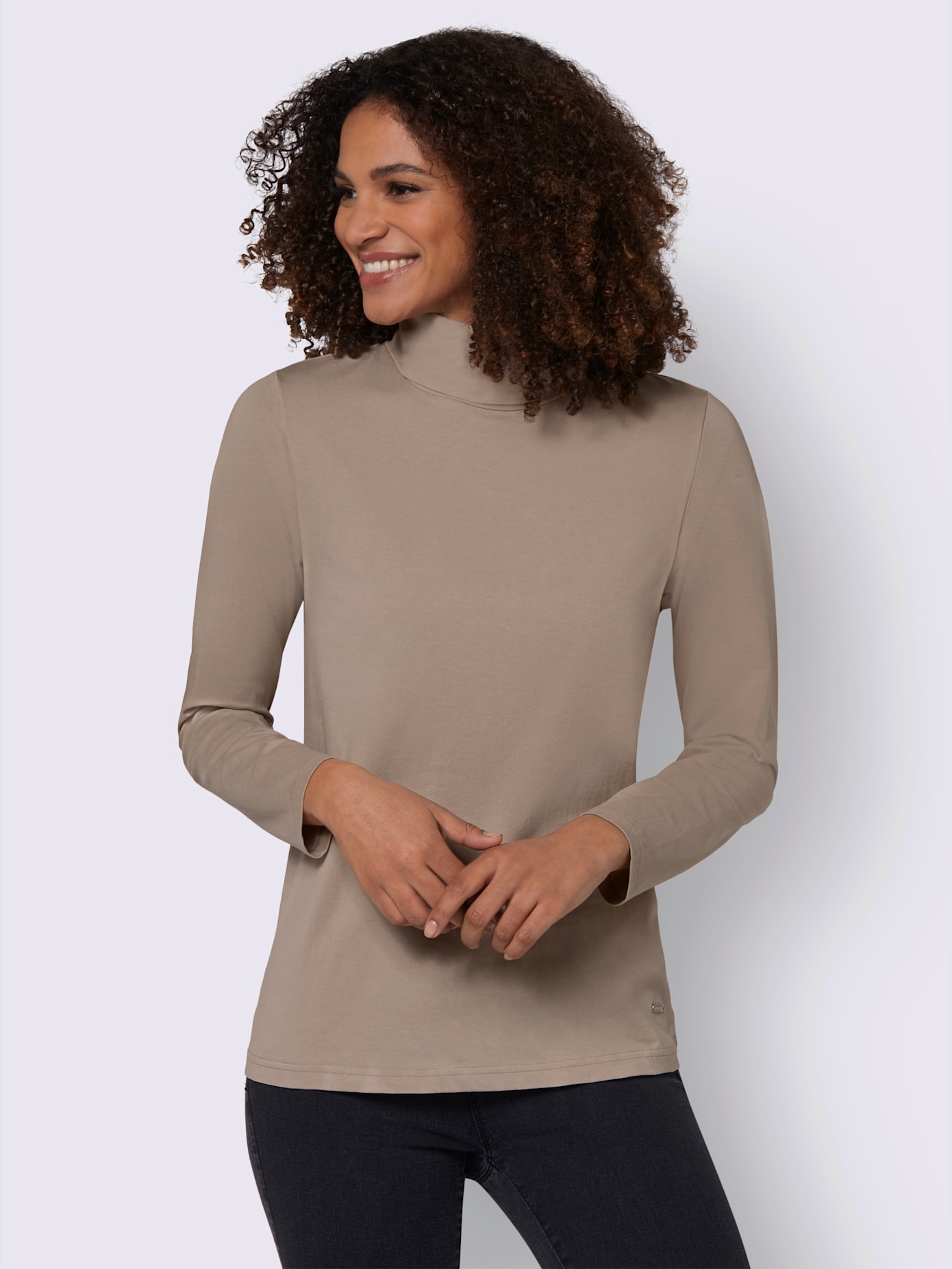 T-shirt à col roulé col roulé flatteur
