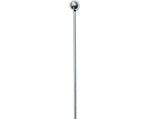 FloraSelf plantenstok van roestvrij staal, 180 cm hoog, 6 mm diameter, zilver