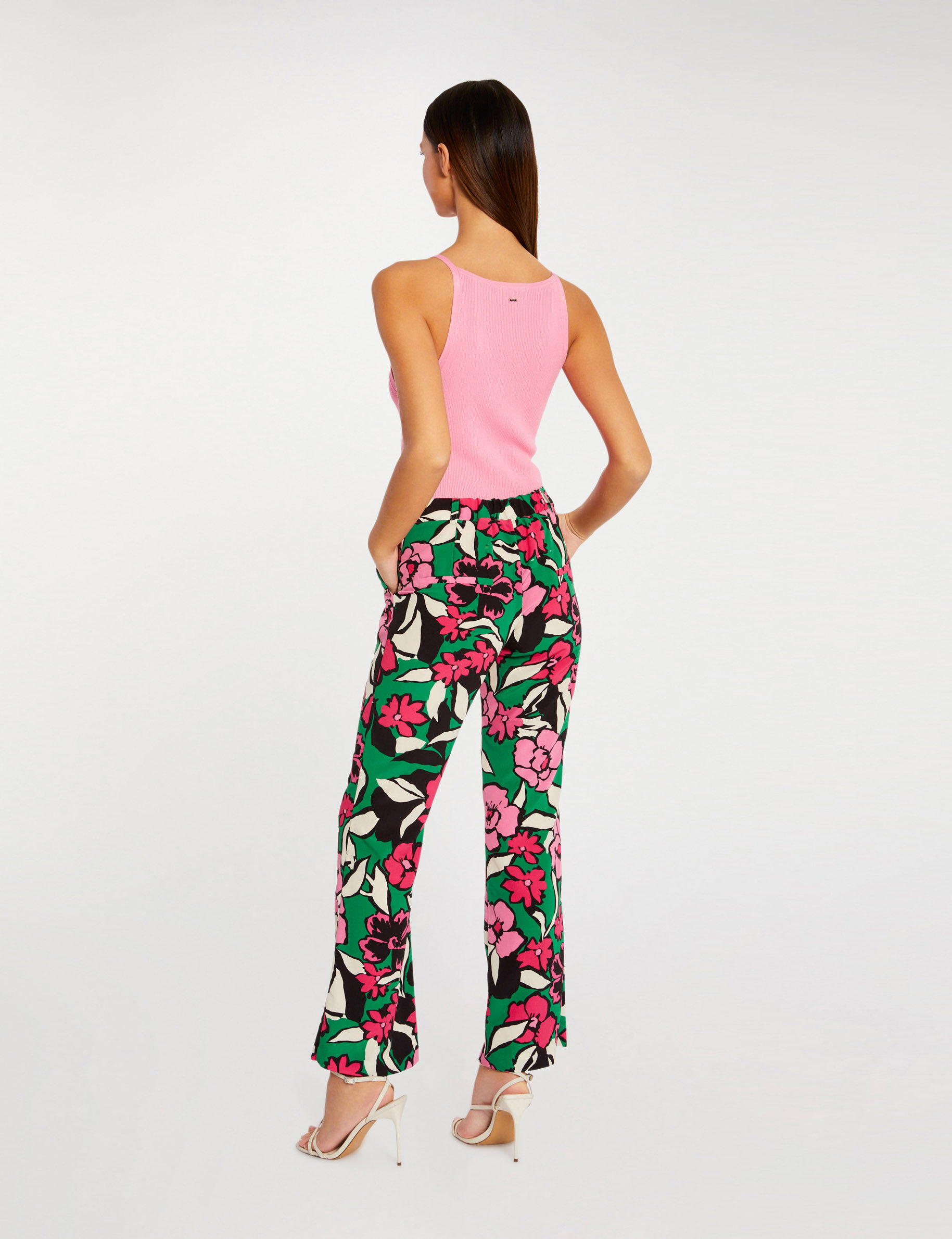 Pull débardeur bretelles fines rose clair femme - rose_clair