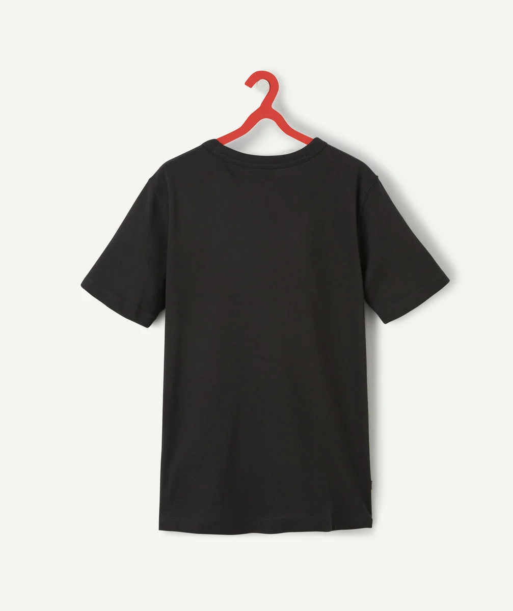 NEW BALANCETEE-SHIRT MANCHES COURTES NOIR ENFANT LOGO BLANC