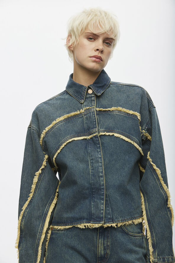 Oval Square River Denim Jacket 0106 0106 vintage blue
