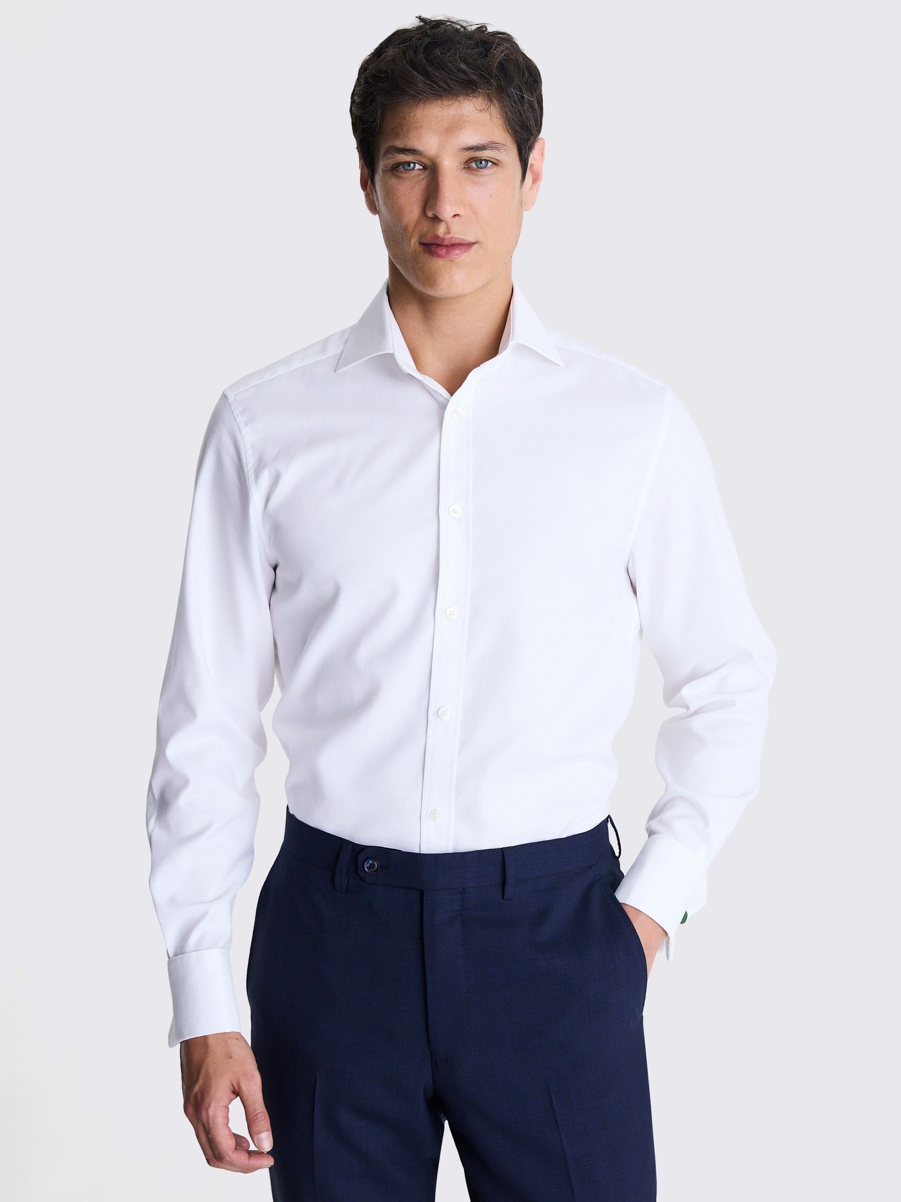 MOSS Tailored Fit Dobby Cotton Shirt