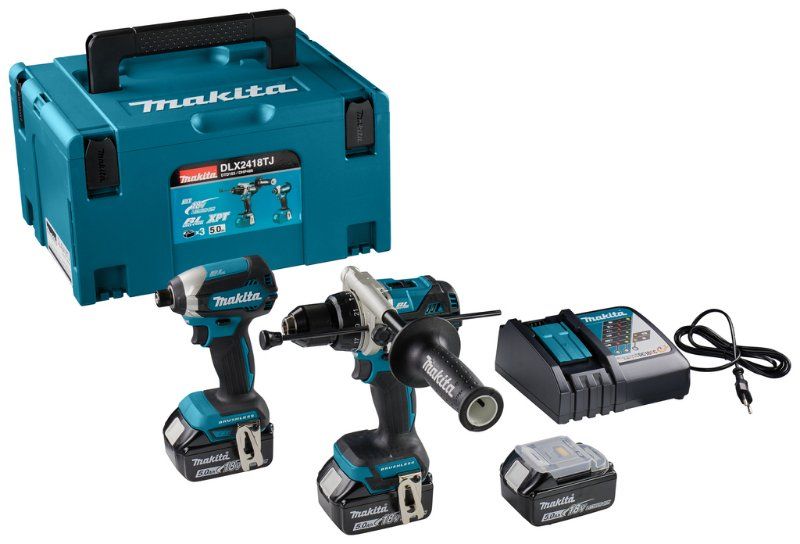 Makita DLX2418TJ 18V Combiset voor zwaardere (klop)boor- en (slag)schroefklussen