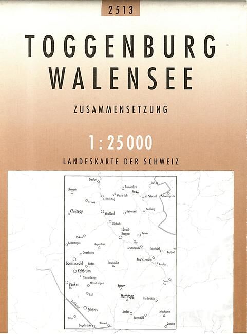 BUNDESAMT - 2513 TOGGENBURG WALENSEE ECHELLE 1 25 000