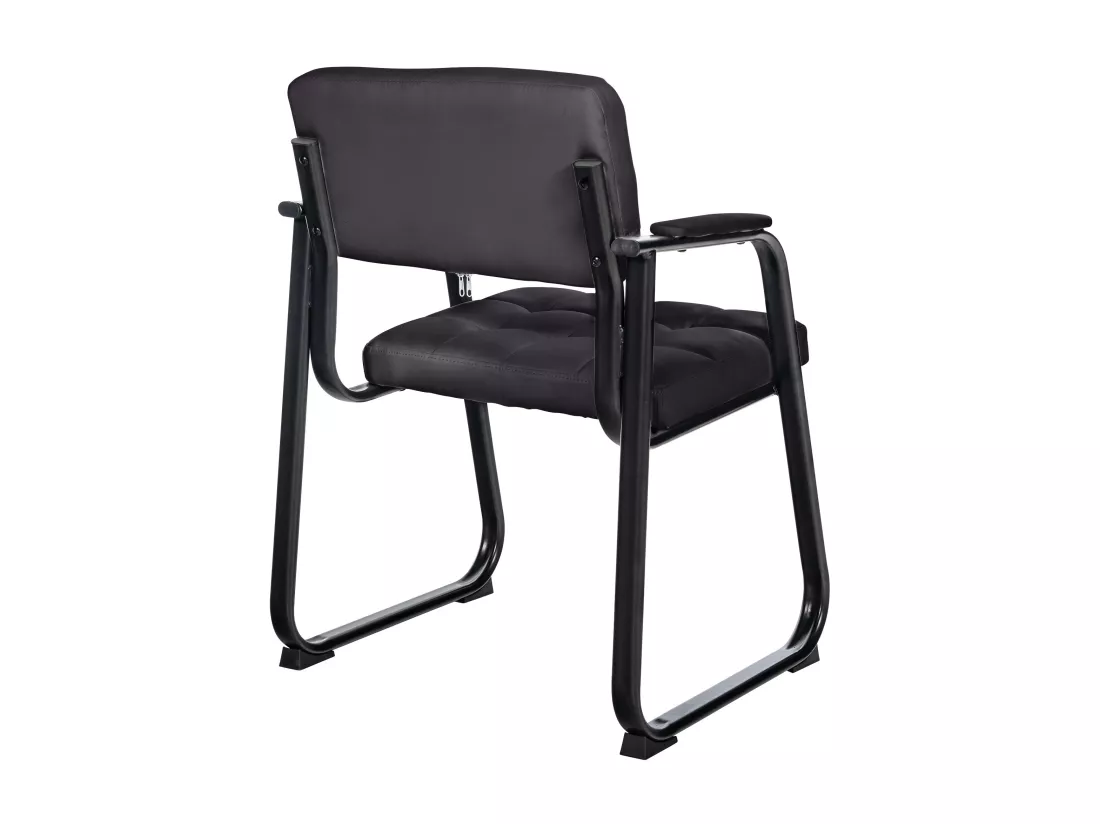 Chaise gondole - Similicuir & Métal noir mat - Noir - Canada B