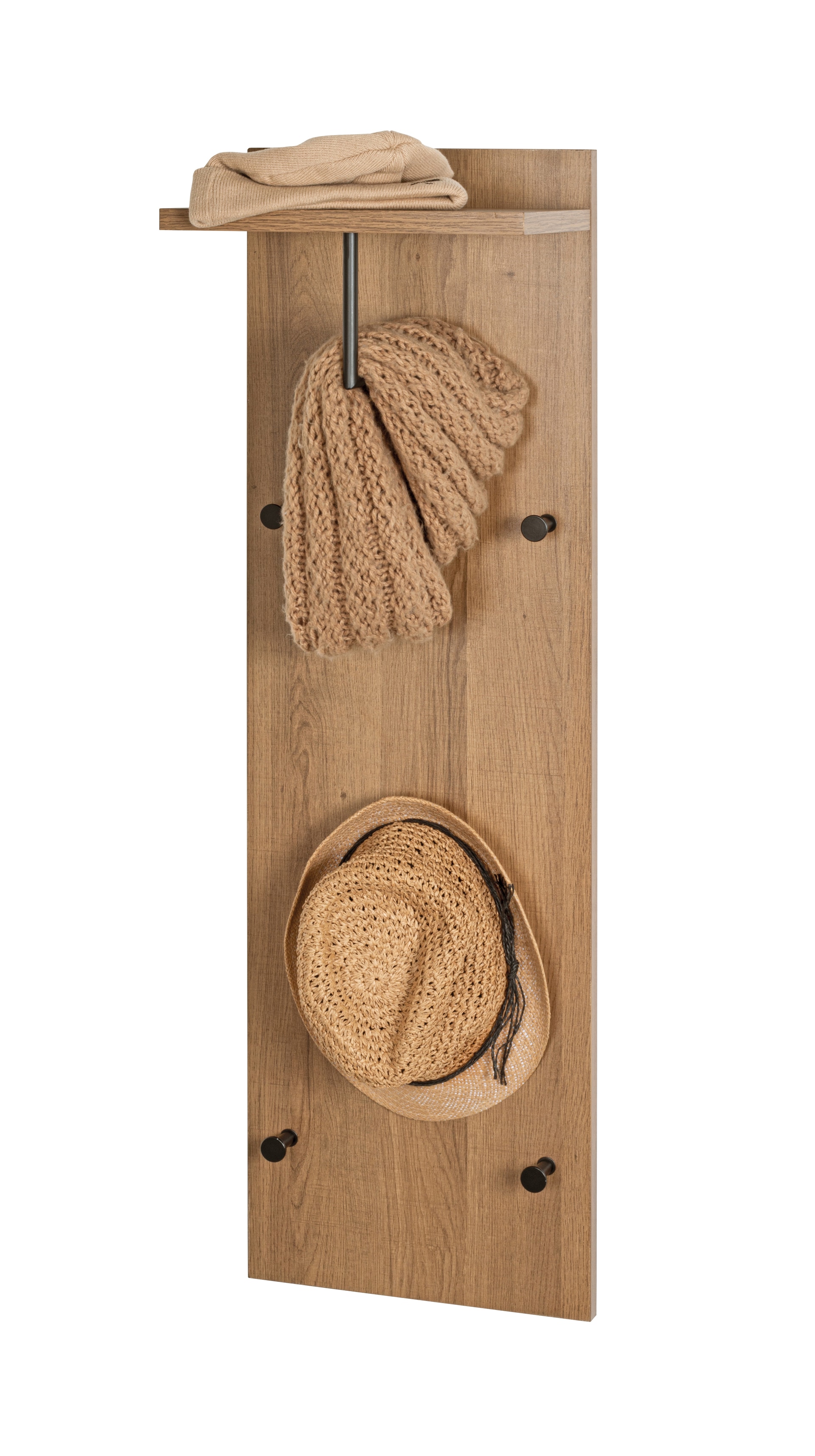 Wandgarderobe 30 x 100 cm braun/schwarz