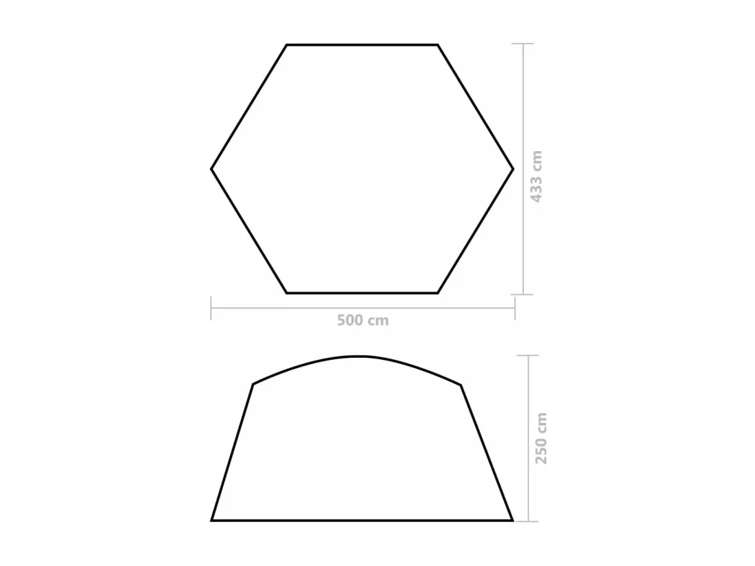 Prolenta Premium - Tente de piscine Tissu 500x433x250 cm Vert