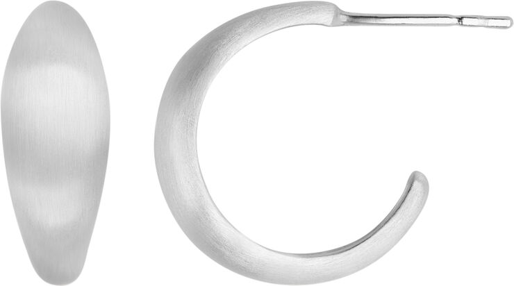 ByBiehl Ocean Flow Hoop Medium Rhodinated silve