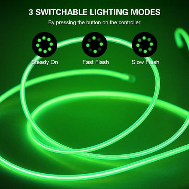 LED Scooter Light Strip Vandtætte biler Atmosfære 3 lystilstande