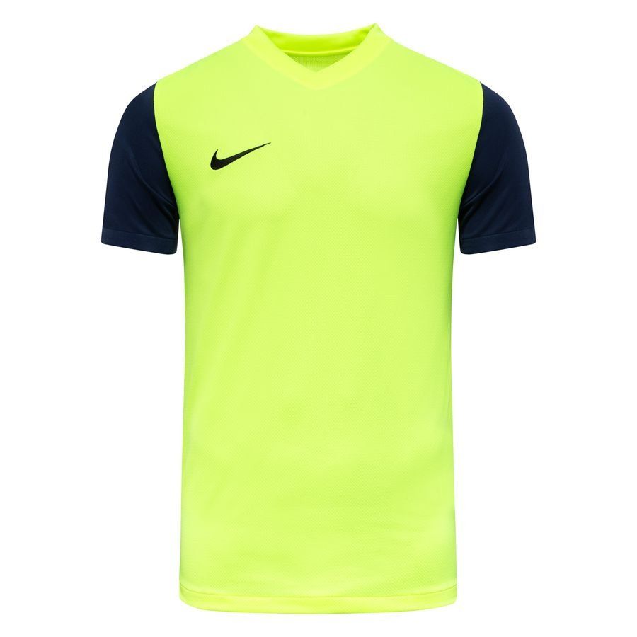 Nike Maillot Tiempo Premier II - Jaune Fluo/Bleu Marine/Noir