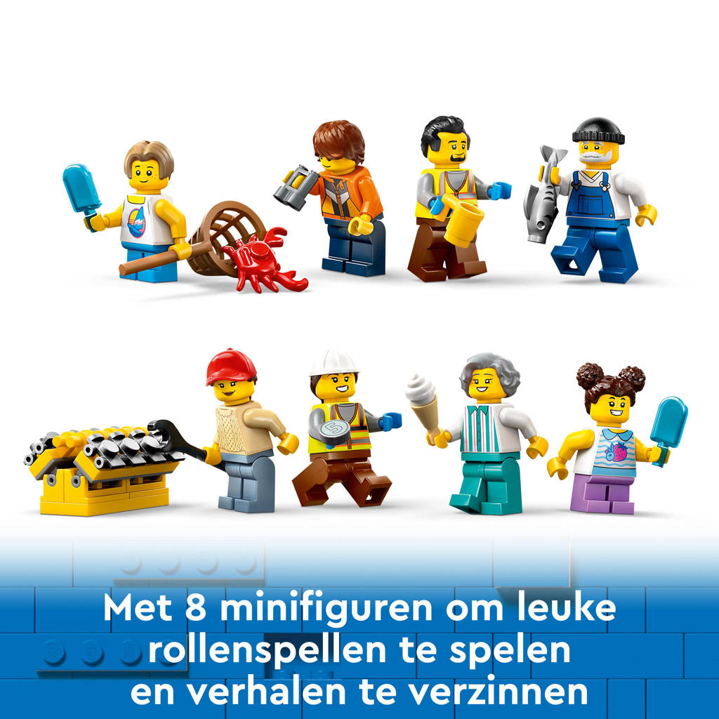Haven met vrachtschip, Boot Speelgoed voor Kinderen 60422
