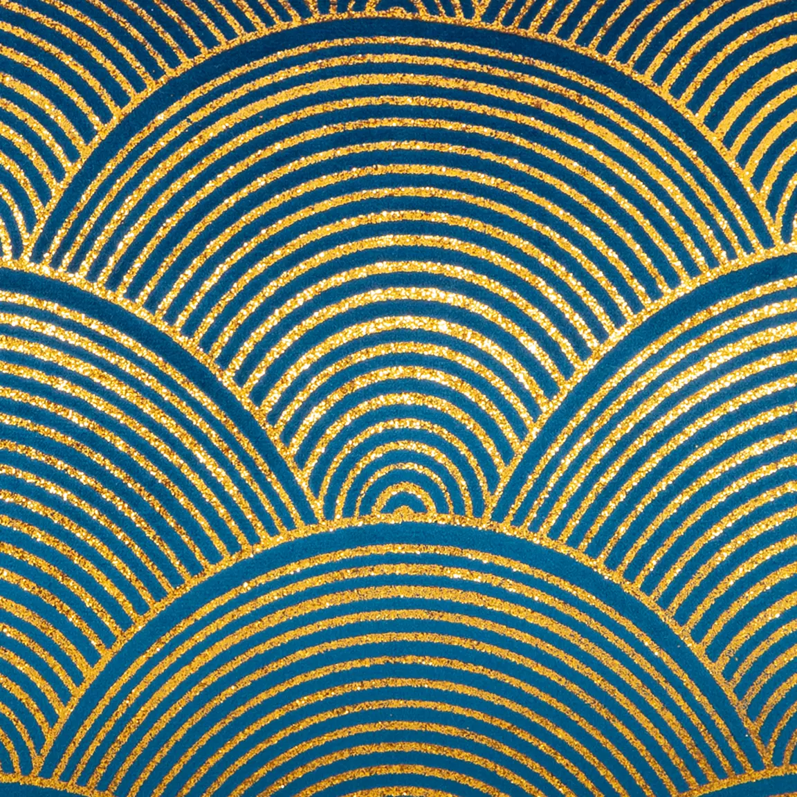 Coussin carré (40 x 40 cm) Glitter Bleu canard