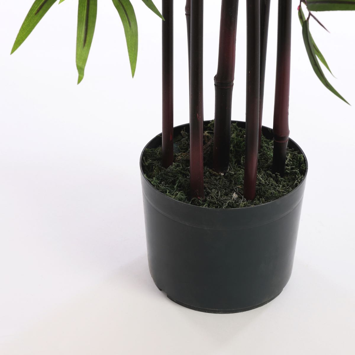 Mica decorations bambou h150 vert avec tribus noires