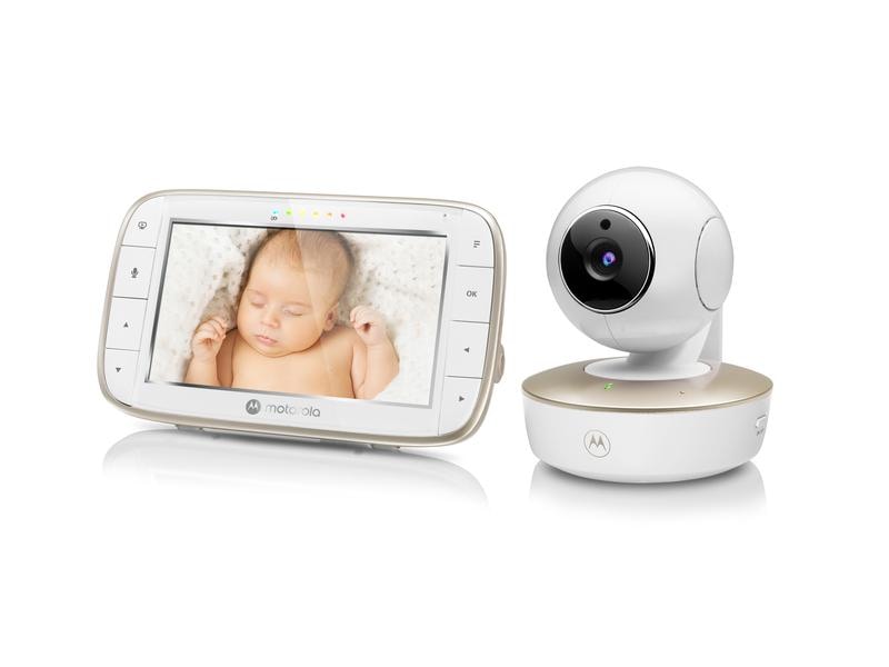 Motorola Babyphone Video VM855 Connect WLAN-Babyphone mit 5.0 Zoll Display und tragbare Kamera