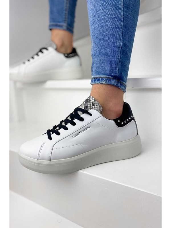 Sneakers Low Top Level Up Blanc - Crime London