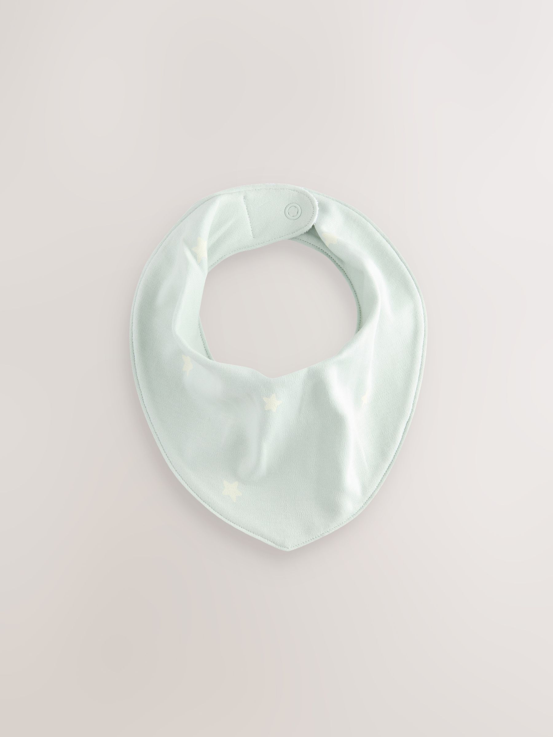 Groen sterrenprint - 5 Pack Dribble Baby 100% Cotton Bibs