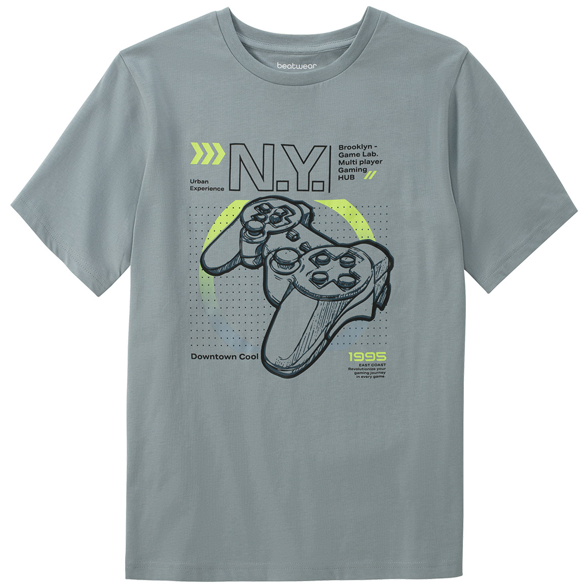 Beatwear Jungen T-Shirt mit Prints blaugrau