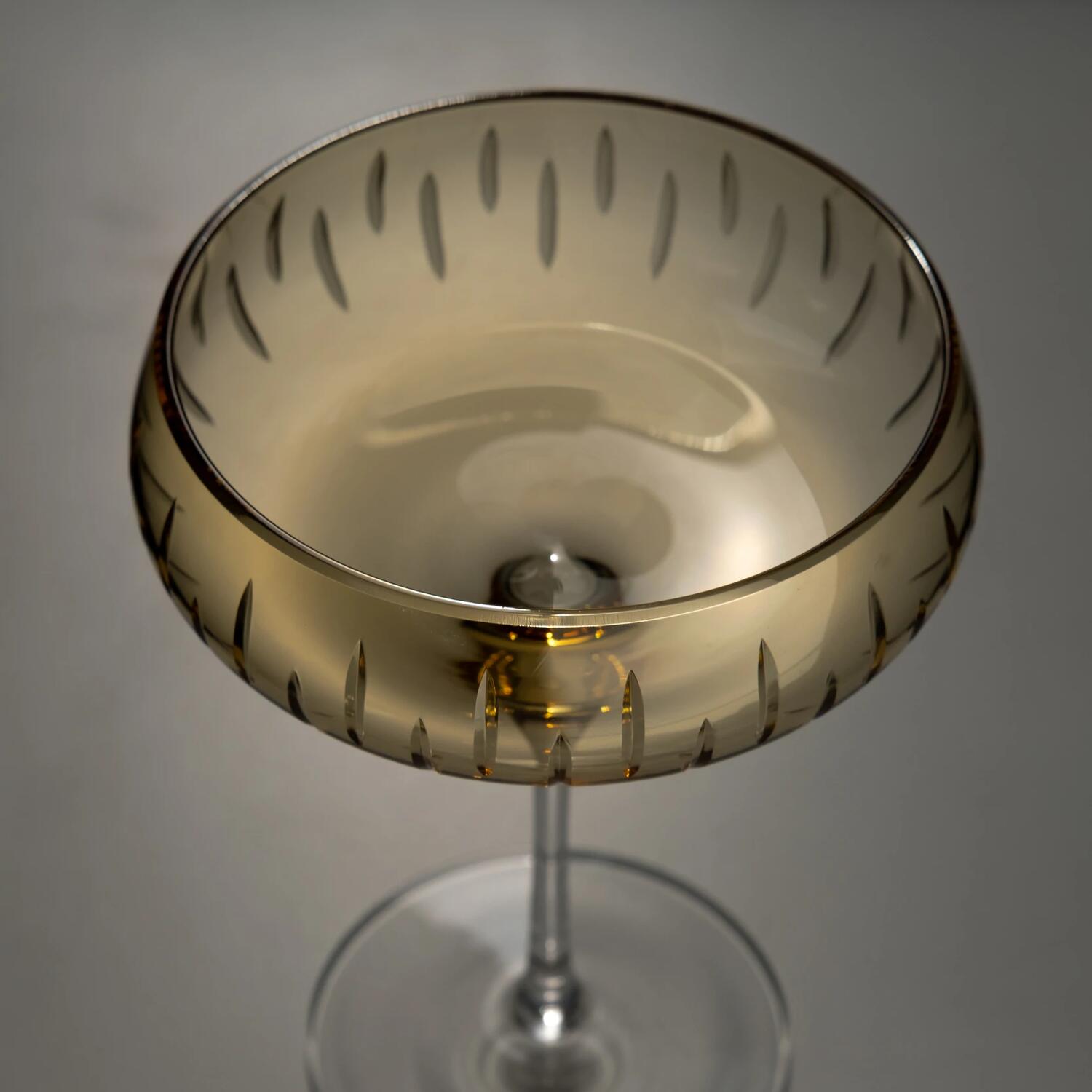 Louise Roe  Champagne Coupe, Amber - H15,5 cm