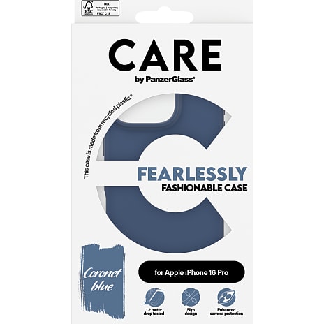 CARE by PanzerGlass iPhone 16 Pro cover - blå