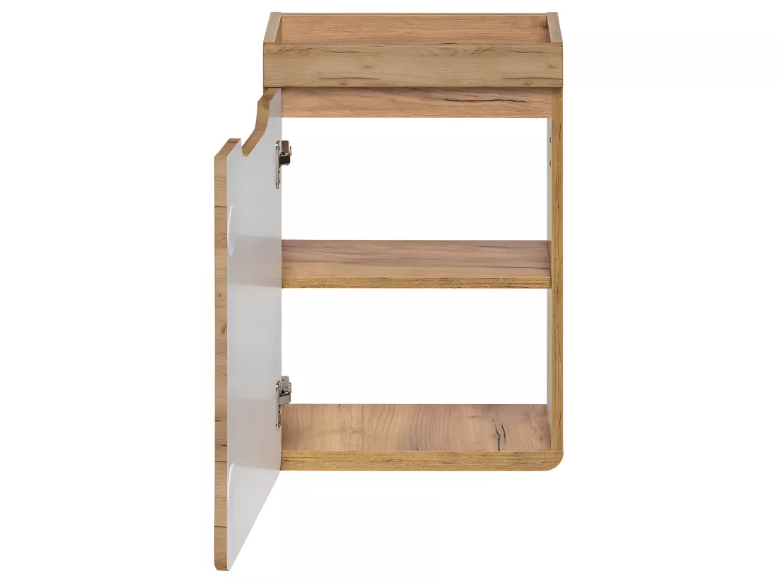 Meuble sous lavabo de salle de bain - Chêne artisanal doré - L40-H59-P41 - ARRIBA