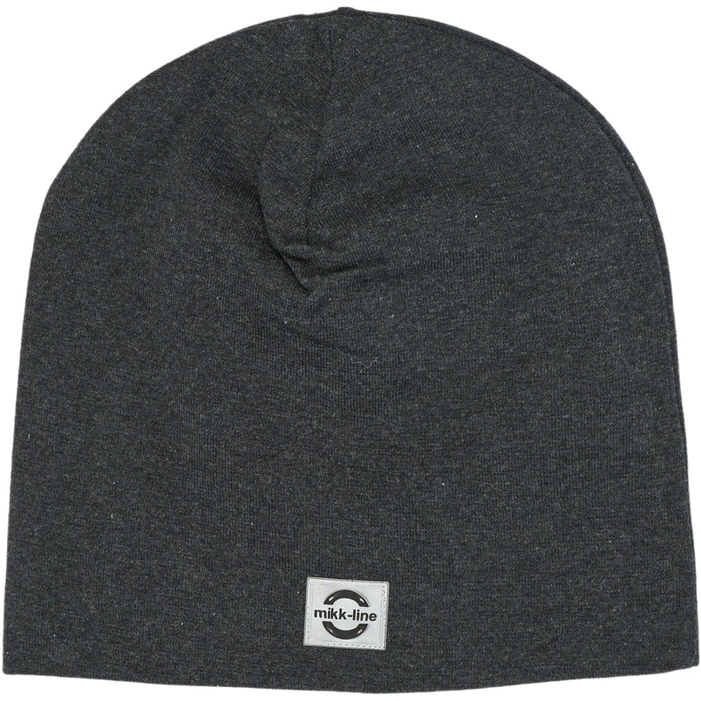 Køb Mikk-Line Dark Grey Melange Bomuld Hue - Solid