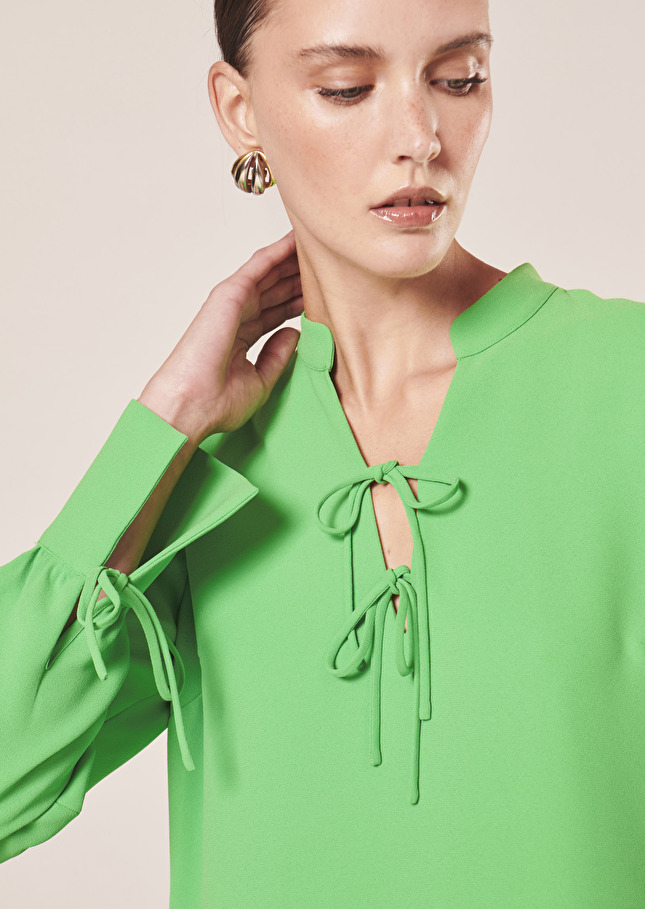 Robe Radianceverte en crêpe