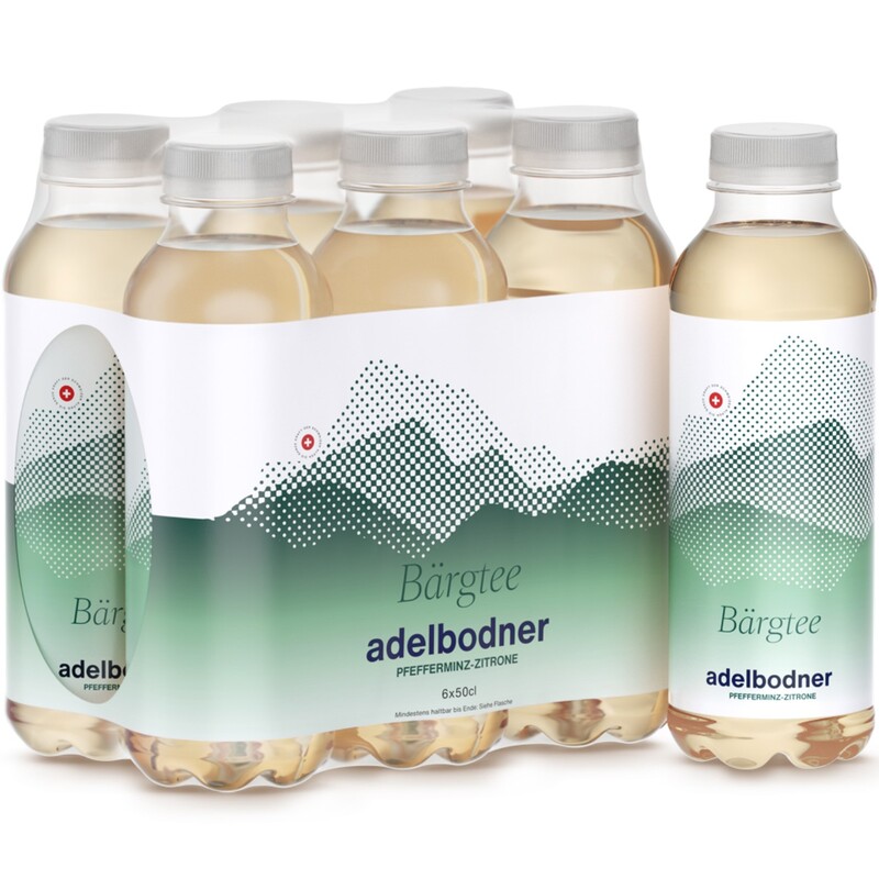 Adelbodner Bärgtee Minze, 50 cl, 6 Stück