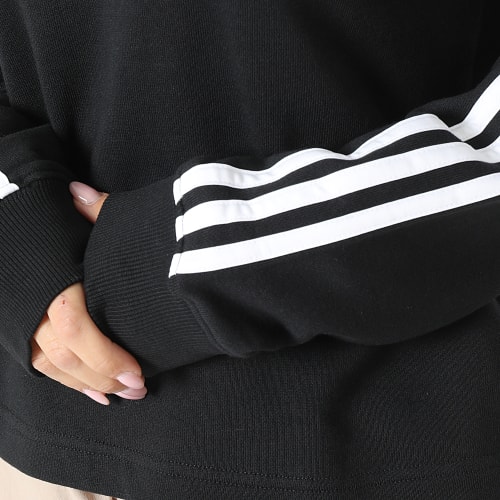 Sweat Capuche A Bandes Femme 3 Stripes IC8767 Noir