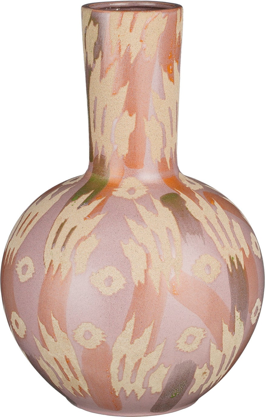 Mica Decorations vaas Javi paars / beige D 52 H 34 cm