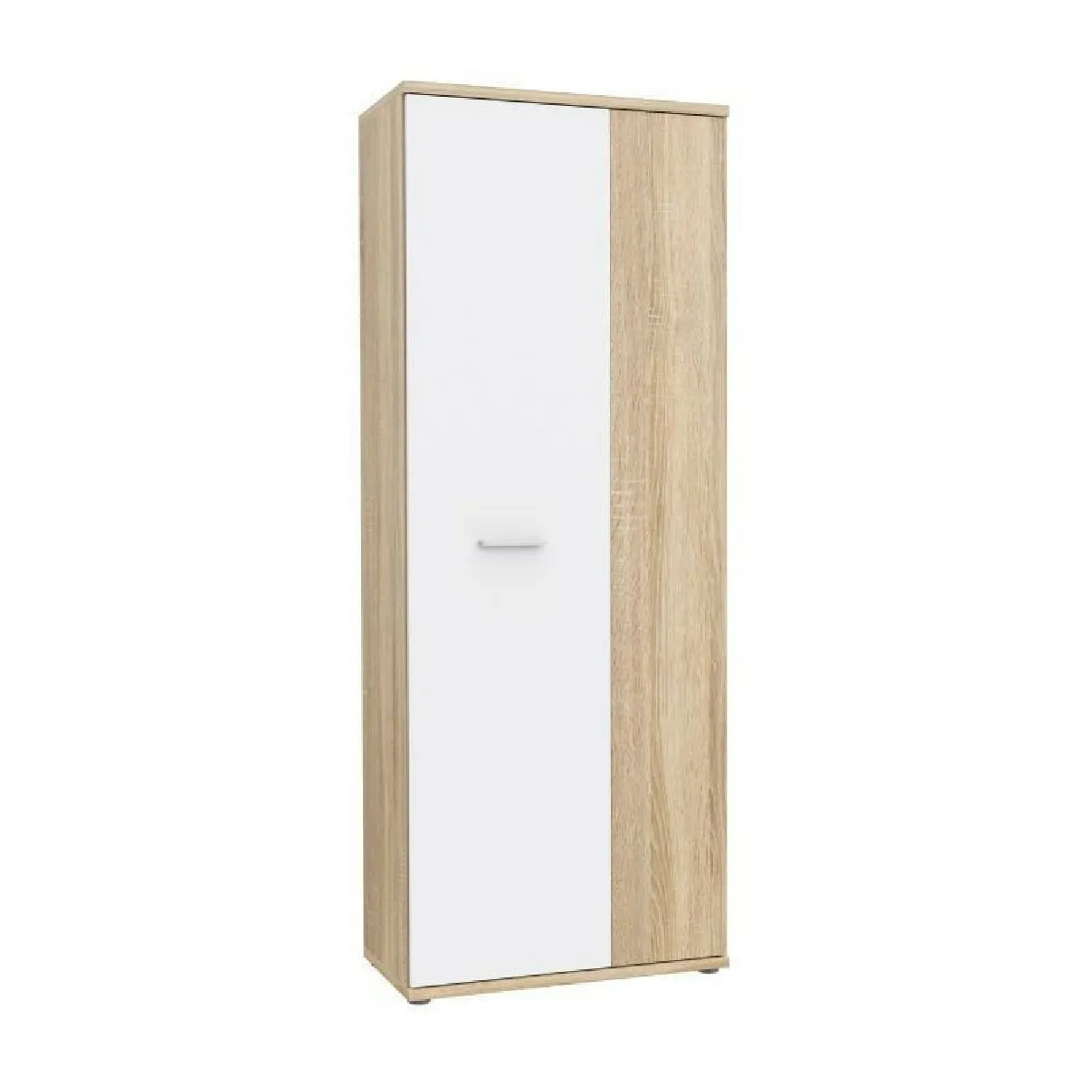 Armoire à chaussures décor chêne sonoma et blanc mat