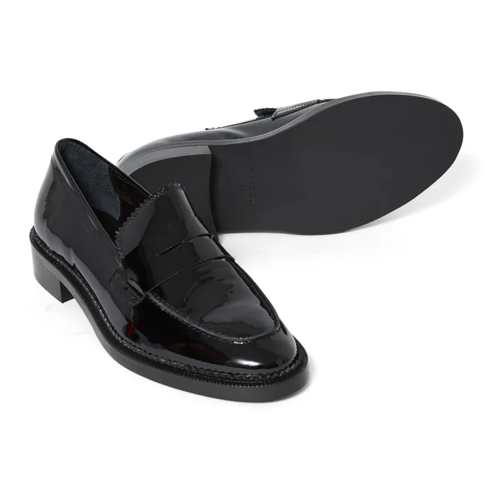 Rivecour Mocassins Cuir Vernis N°82 | Noir