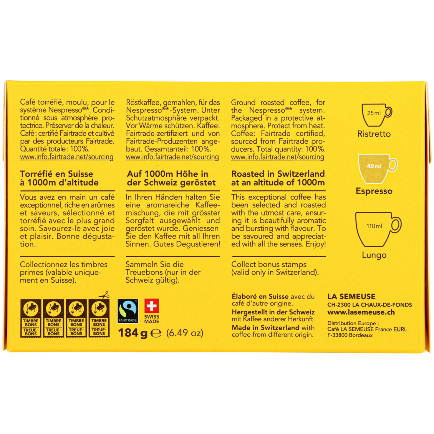 La Semeuse Espresso - kompatibel System Nespresso® 33 Kapseln
