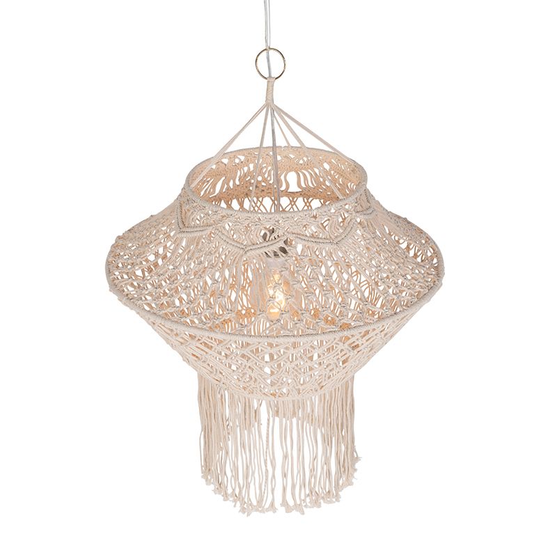 Landelijke hanglamp macramé 90 cm - Macra