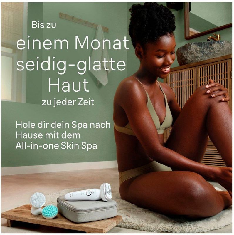 Braun Silk·épil 9 SkinSpa - Epilator - Wit/Zilver - Eenvoudige Ontharing